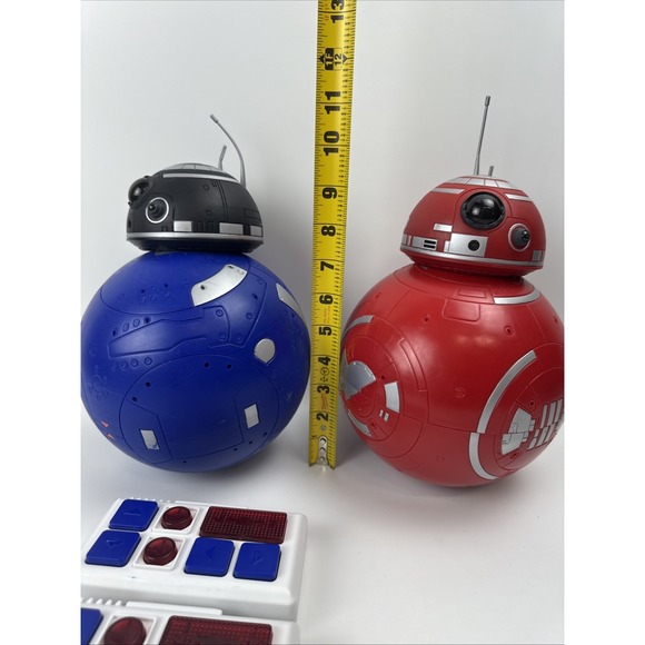TWO Star Wars Disney BB-unit Robots w/ Remote Controls Red & Blue - Picture 5 of 10